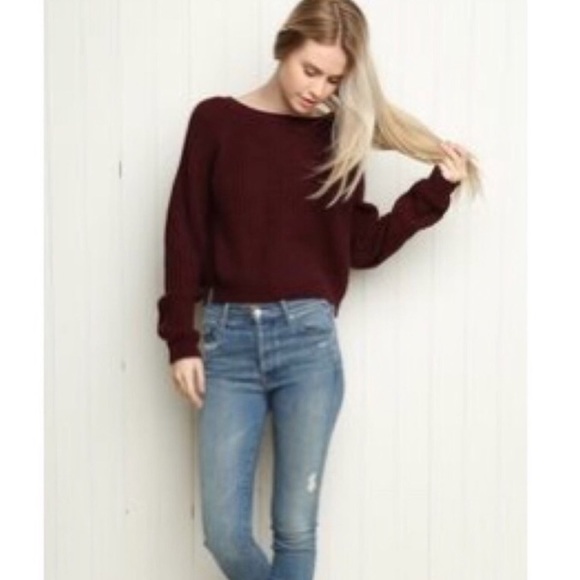 Maroon Knit Sweater - Picture 3 of 7